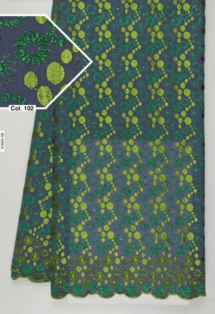 Embroidered allover with strass