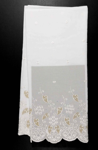 [FT1005-610022S-White-101-Filtex] Voile lace (White)