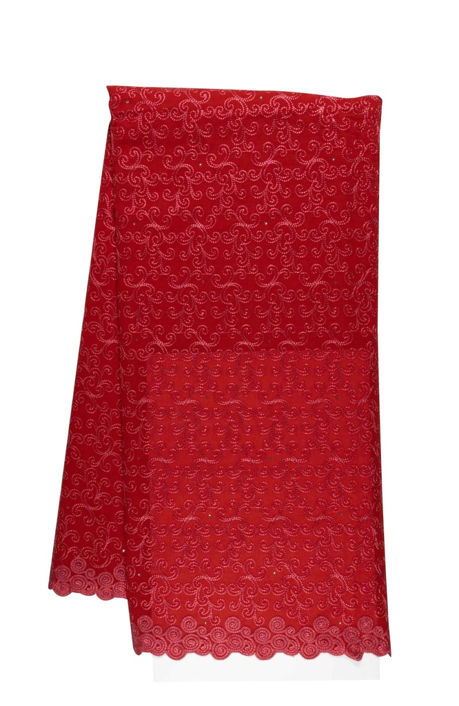 Embroidered allover with strass