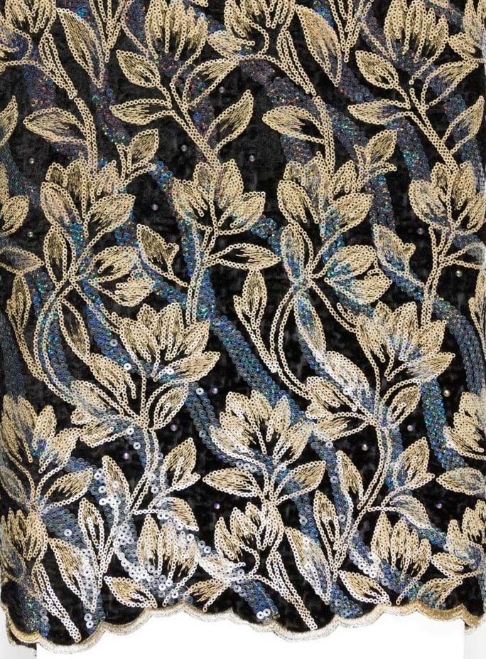 Embroidered allover with sequins