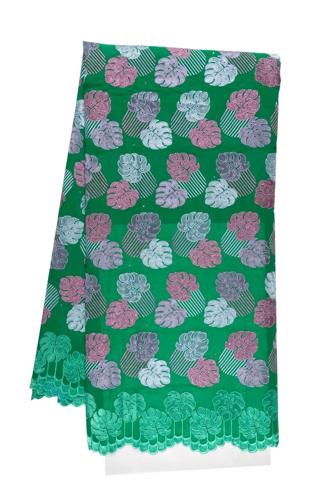 Embroidered allover with strass