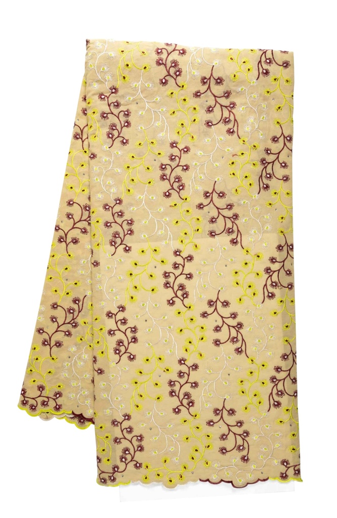 Embroidered allover with strass