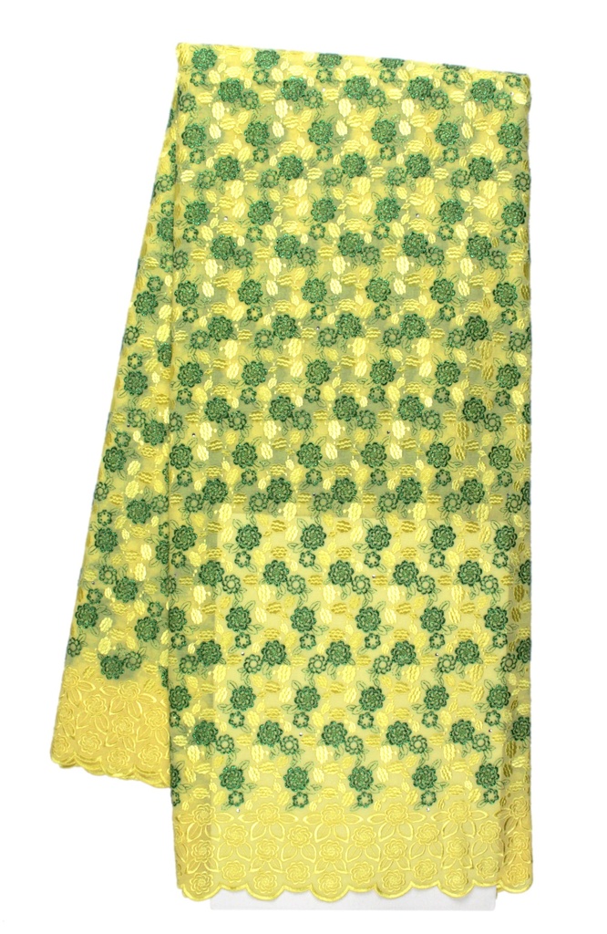 Embroidered allover with strass