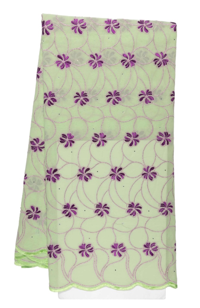 Embroidered allover with strass