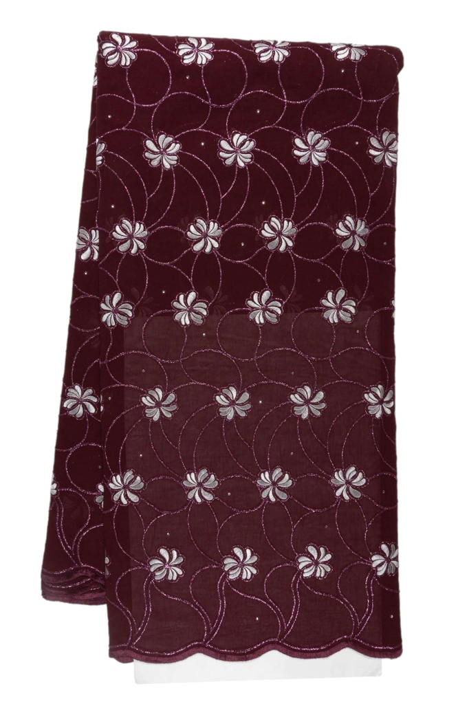 Embroidered allover with strass