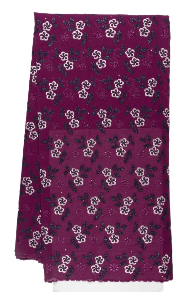 Embroidered allover with strass