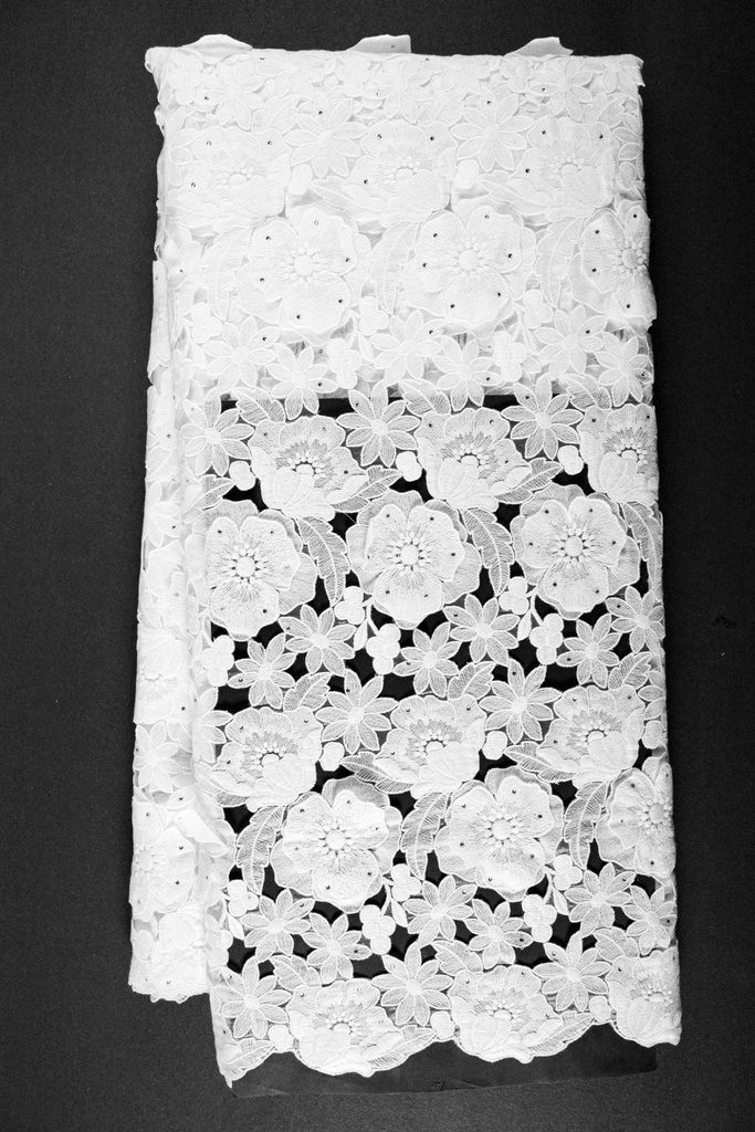 Embroidered allover with strass
