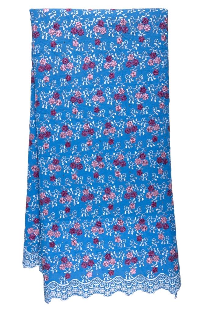 Embroidered allover with strass