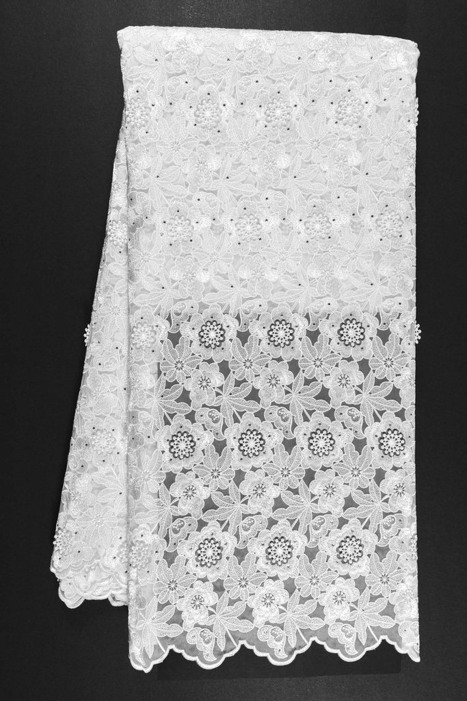 Embroidered allover with strass