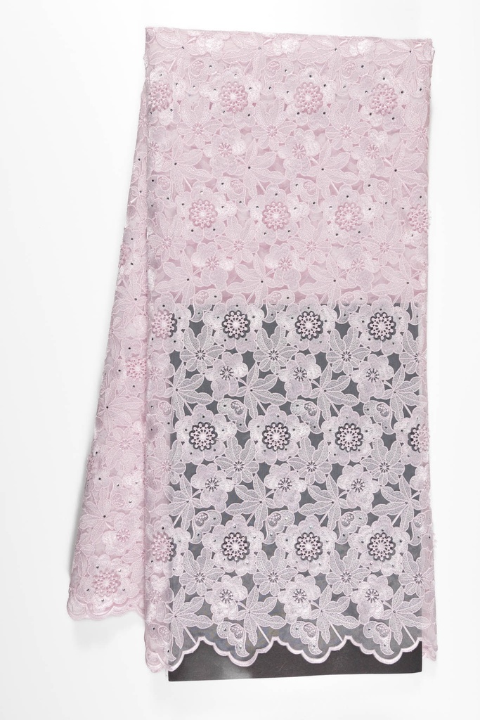 Embroidered allover with strass