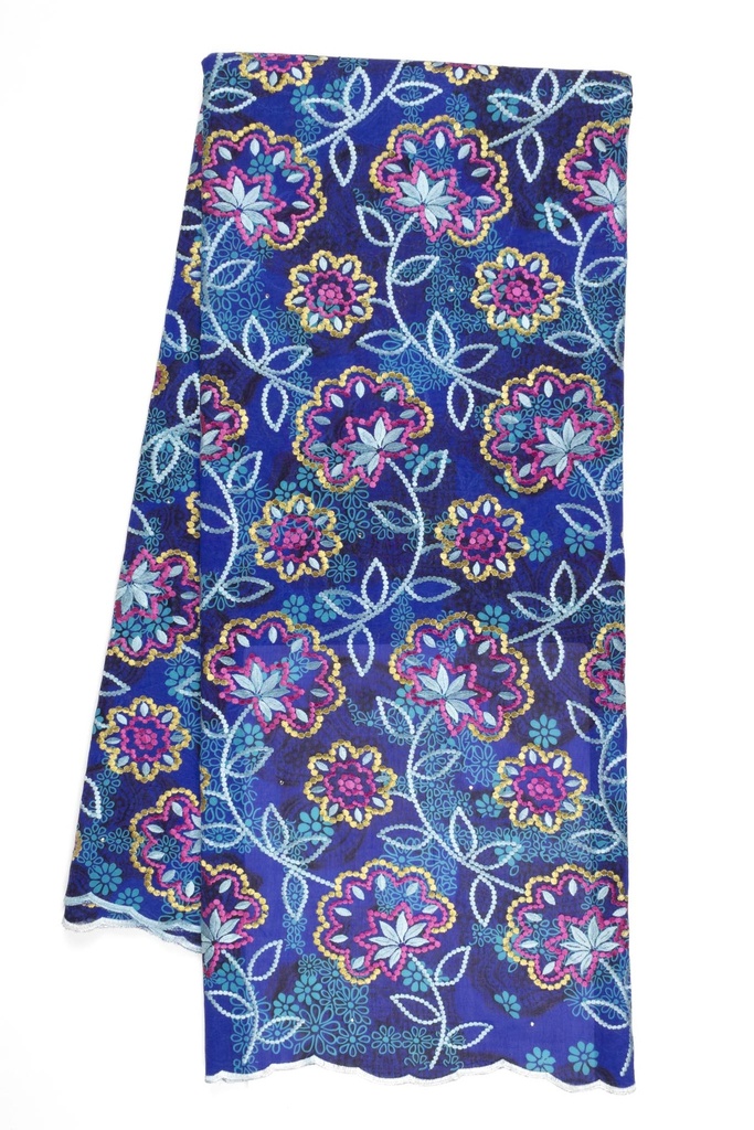 Embroidered allover with strass (with stones)