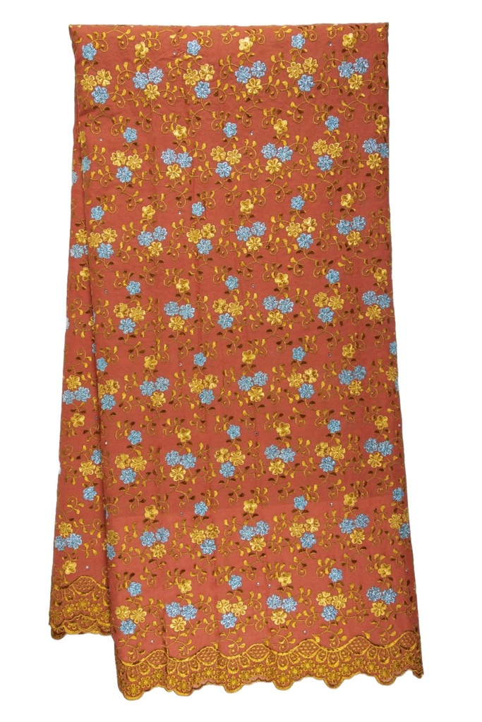 Embroidered allover with strass