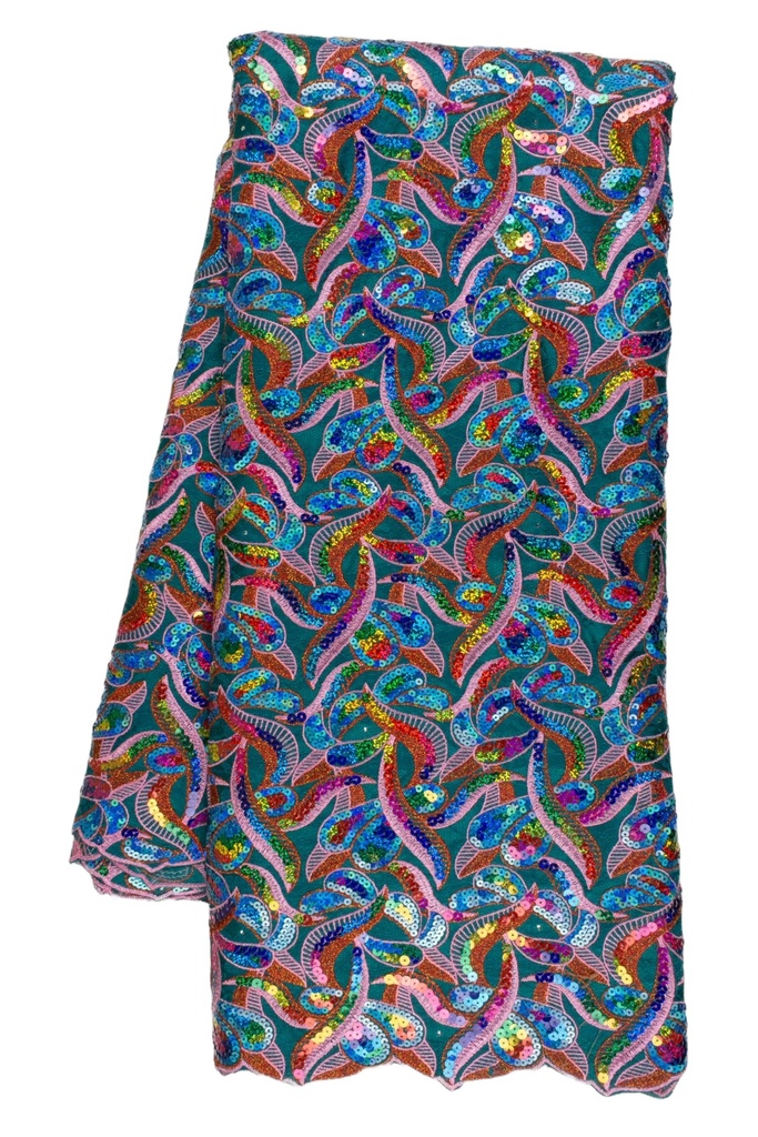 Embroidered Allover With Sequin & Strass (with stones)