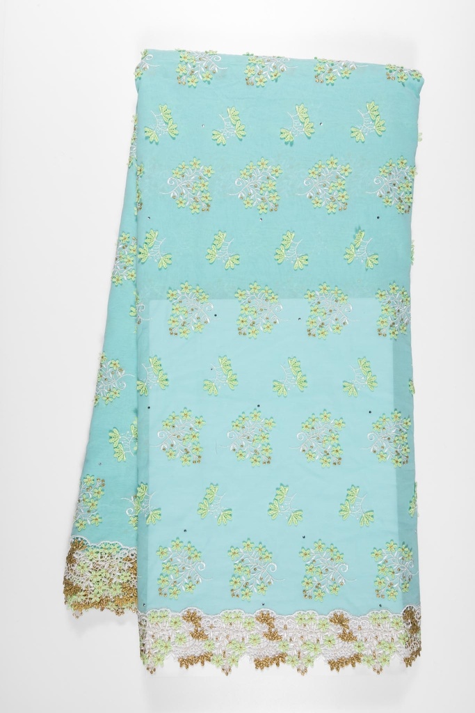 Embroidered allover with strass