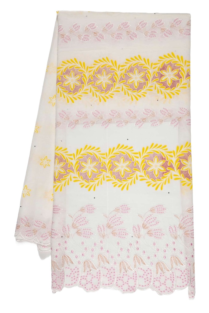 Embroidered allover with strass