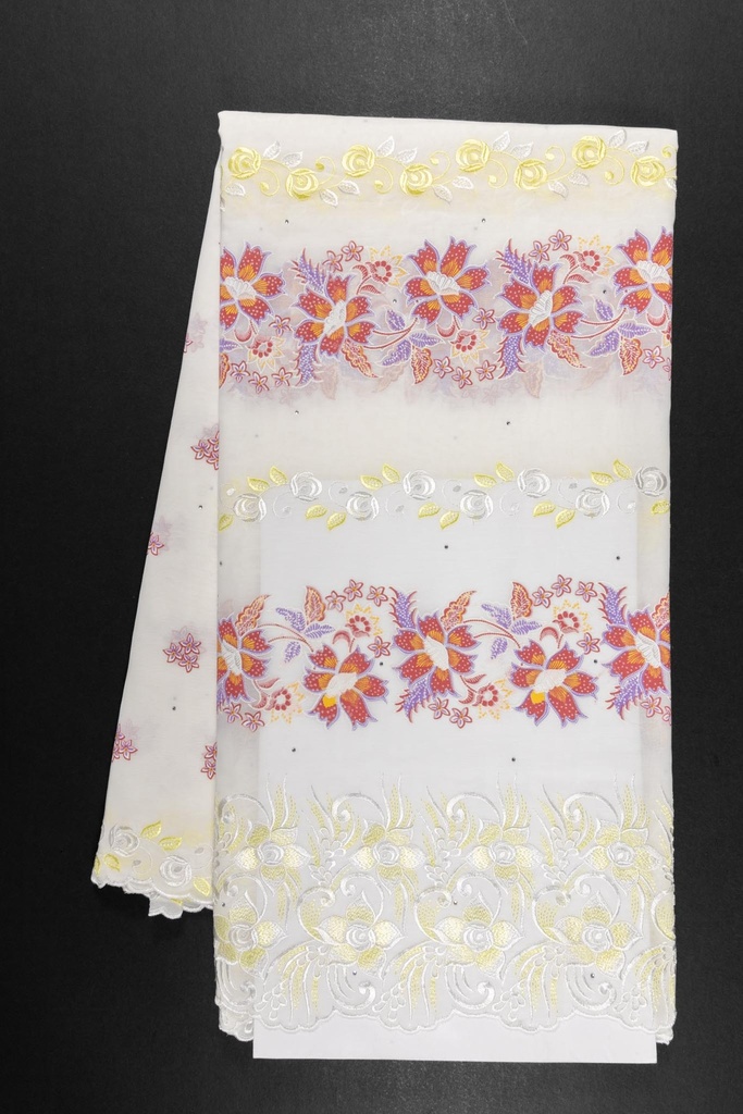 Embroidered allover with strass