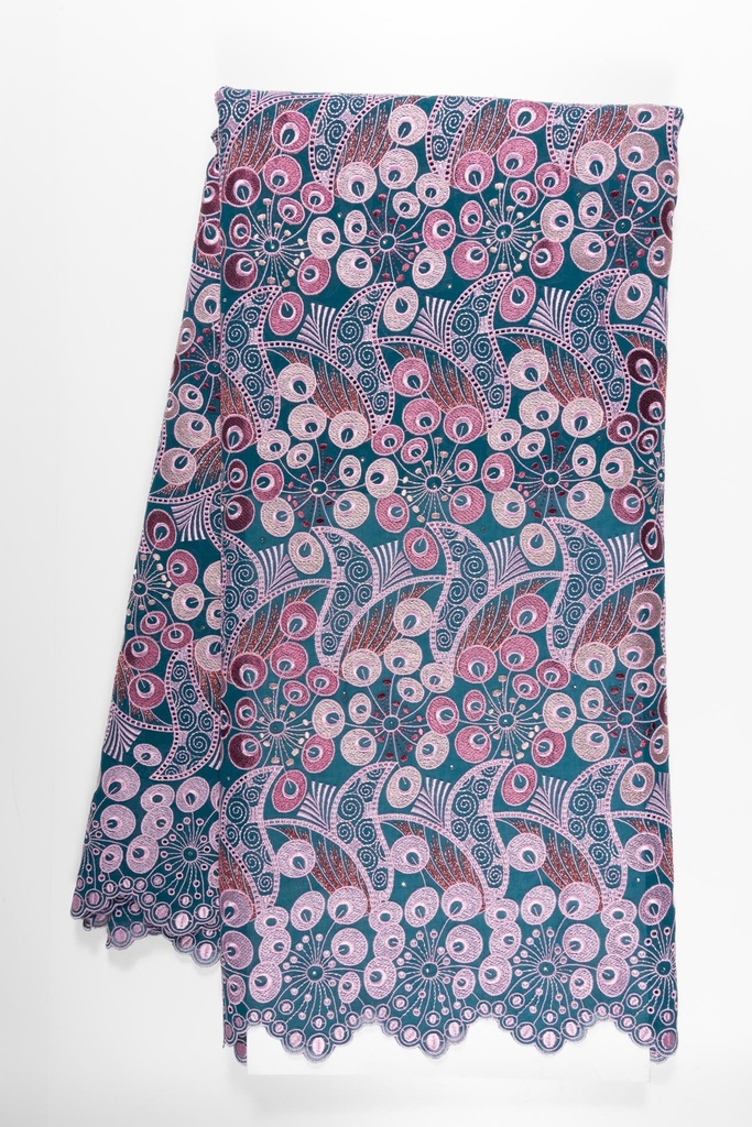 Embroidered allover with strass