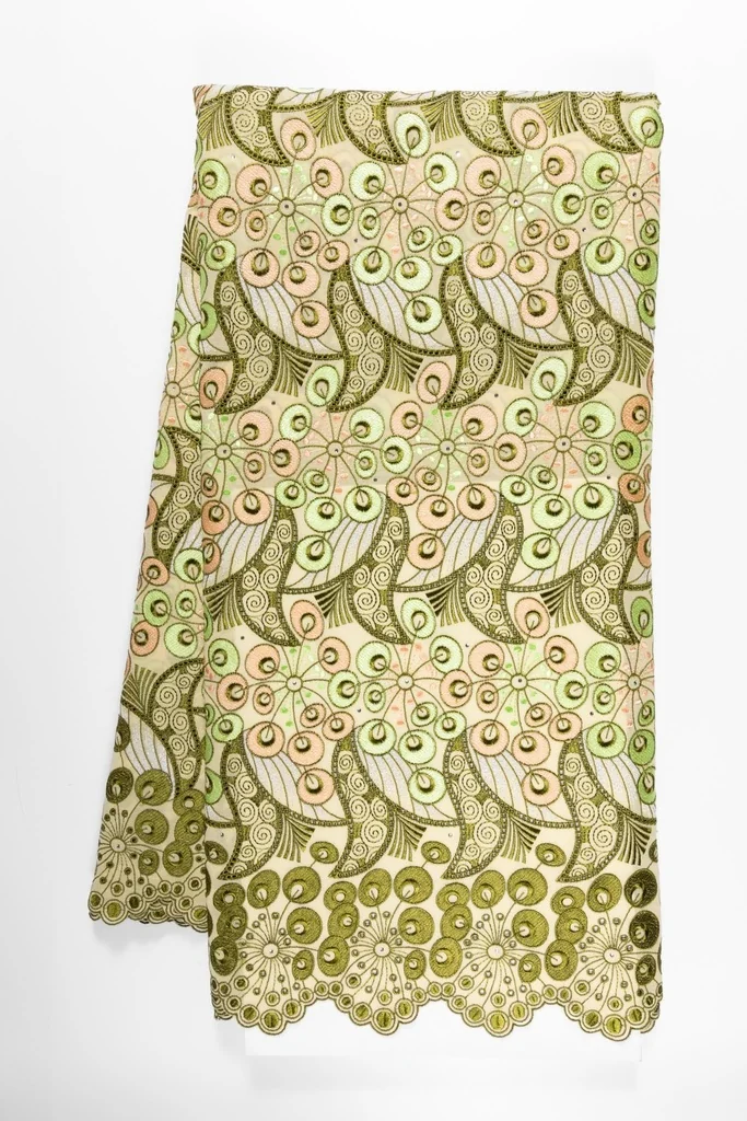 Embroidered allover with strass