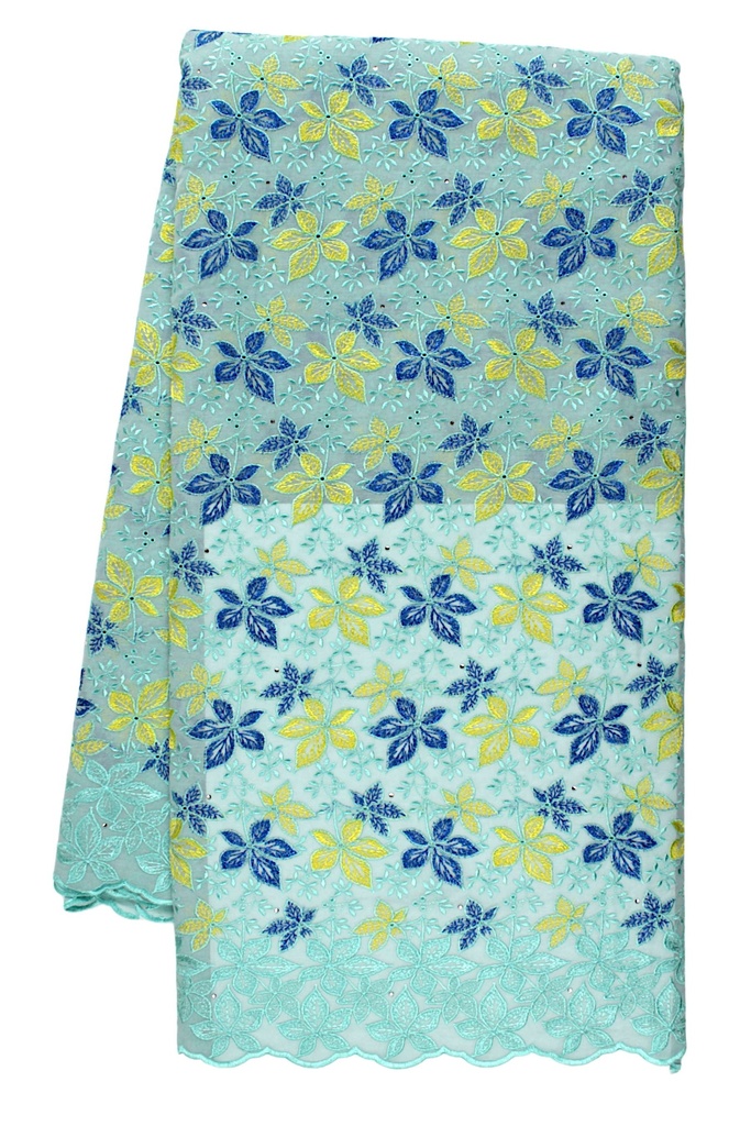 Embroidered allover with strass