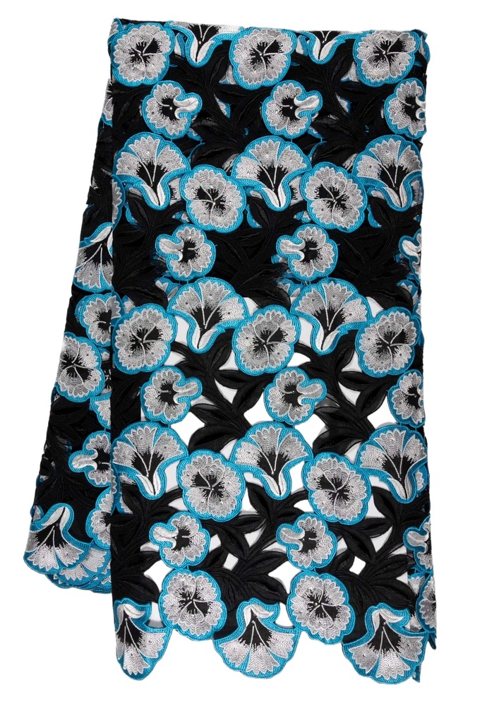 Embroidered allover with strass