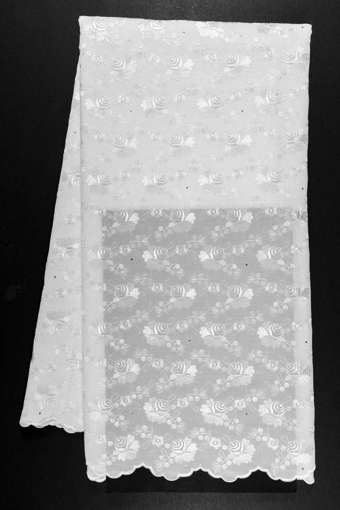 Embroidered allover with strass