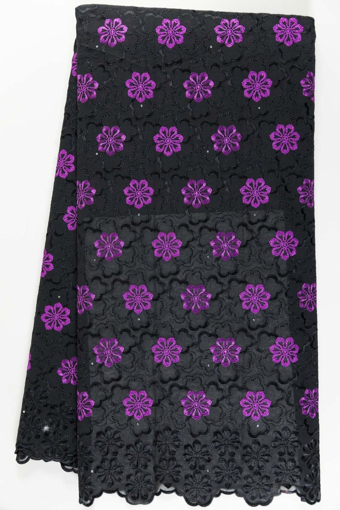 Embroidered allover with strass