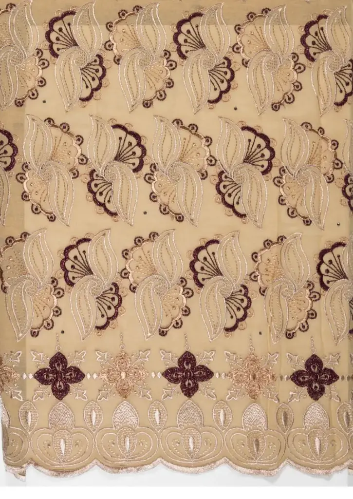 Embroidered allover with strass