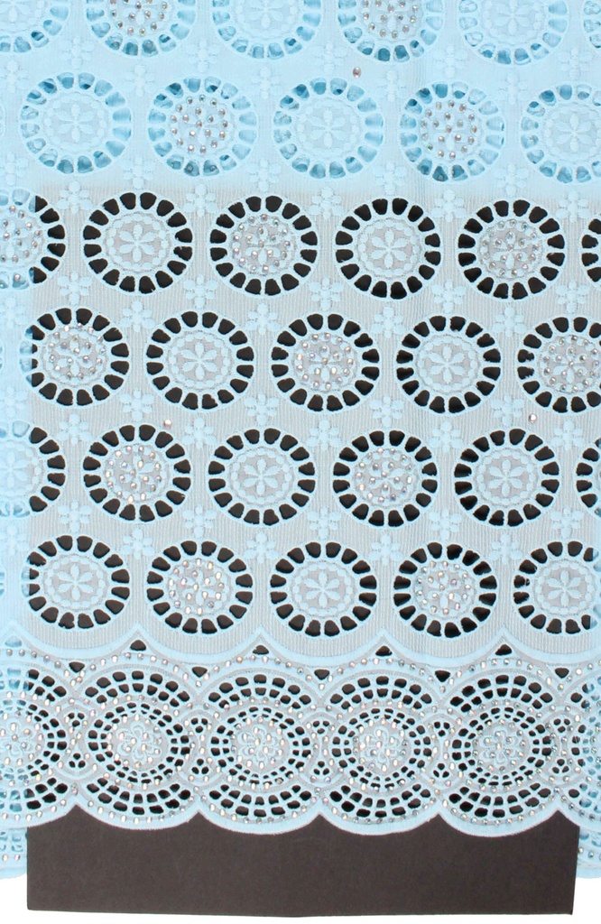 COTTON DRY LACE MILLION STONES D#8086 BLUE