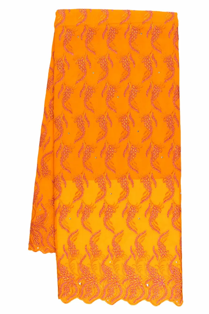 Embroidered allover with strass