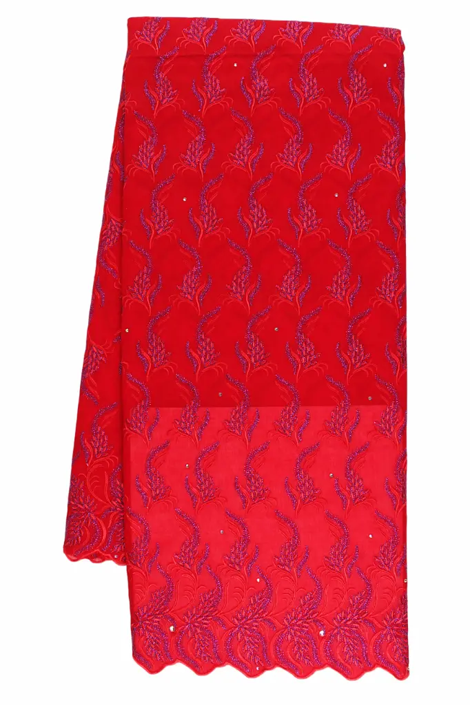 Embroidered allover with strass