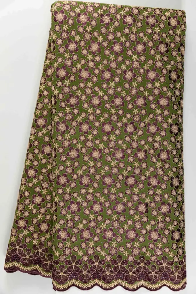 Embroidered allover with strass