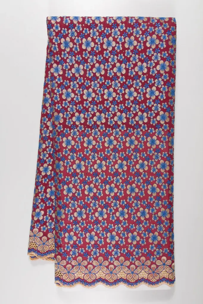 Embroidered allover with strass