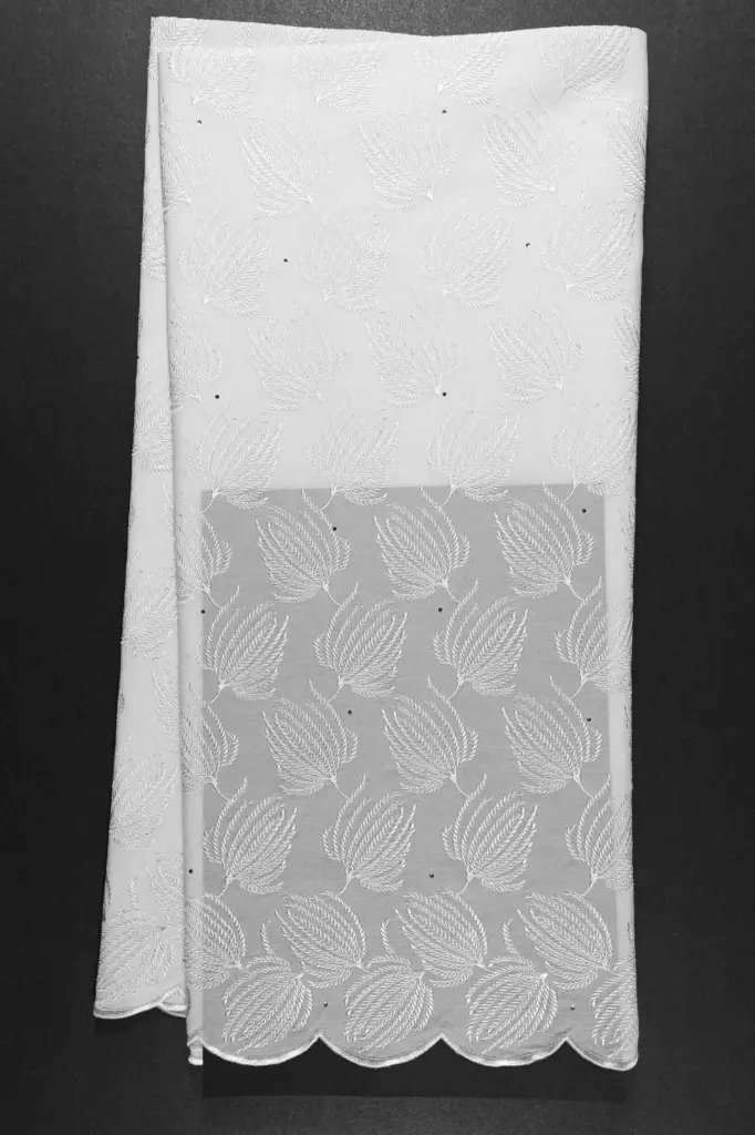 Embroidered allover with strass