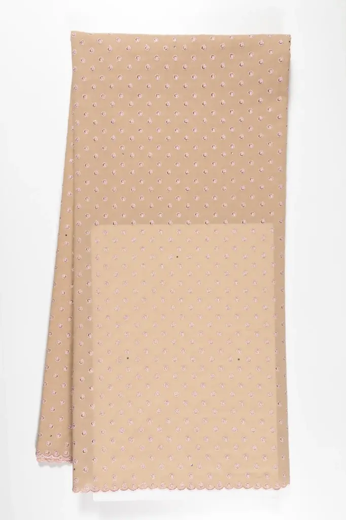 Embroidered allover with strass 