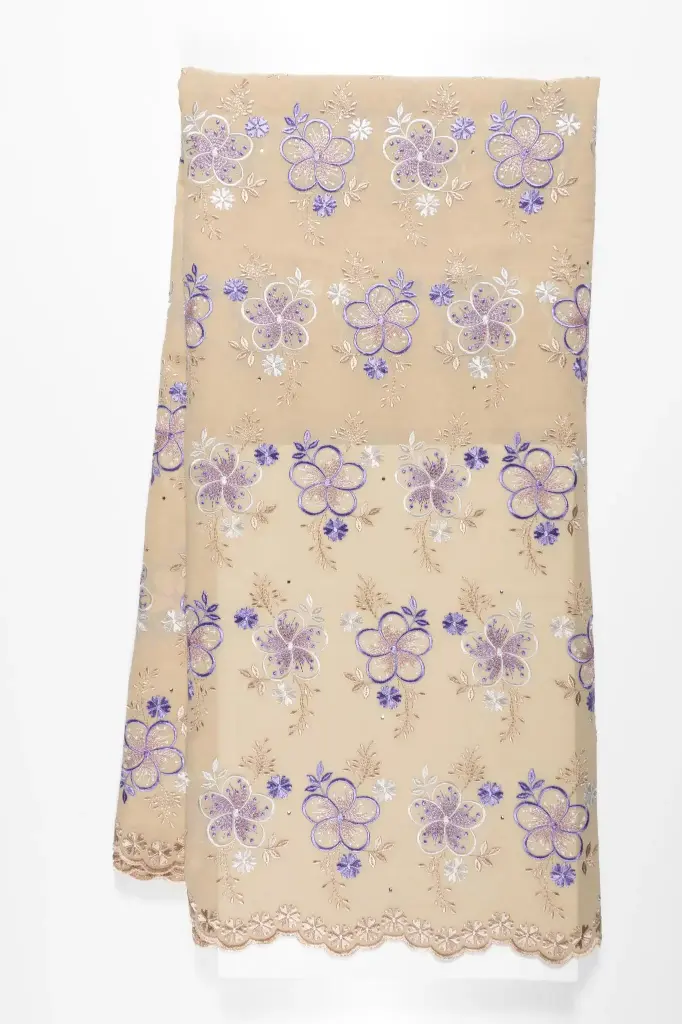 Embroidered allover with strass