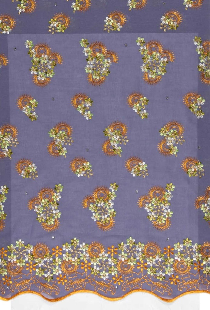 Embroidered allover with strass