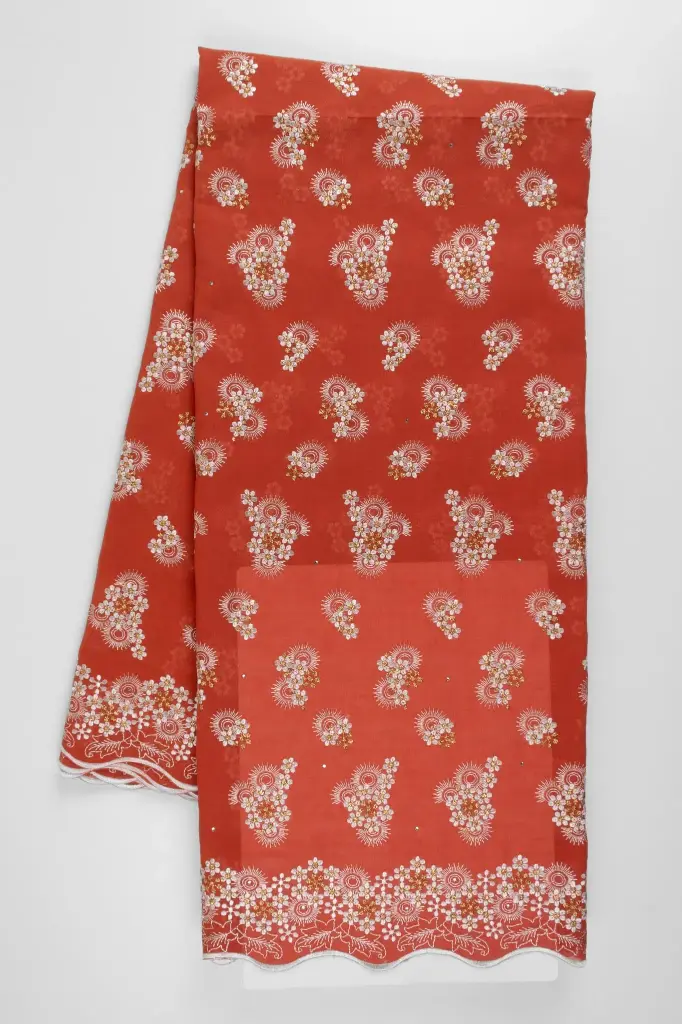 Embroidered allover with strass