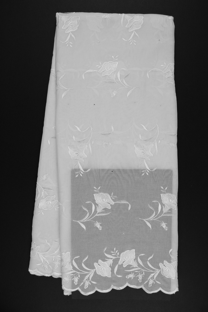 Embroidered allover with strass/615187S