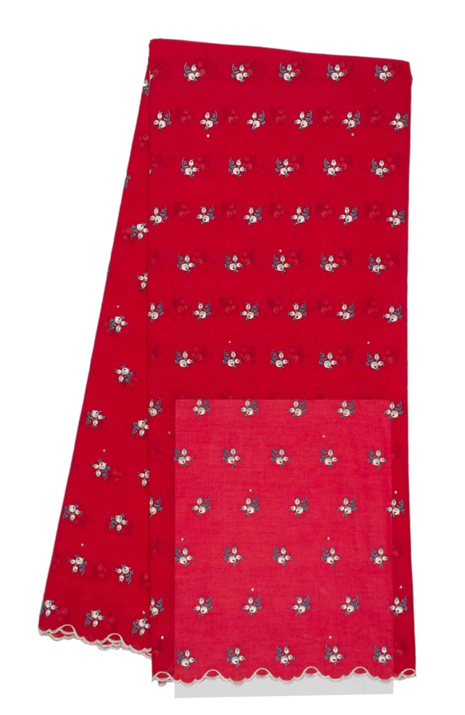 Embroidered allover with strass