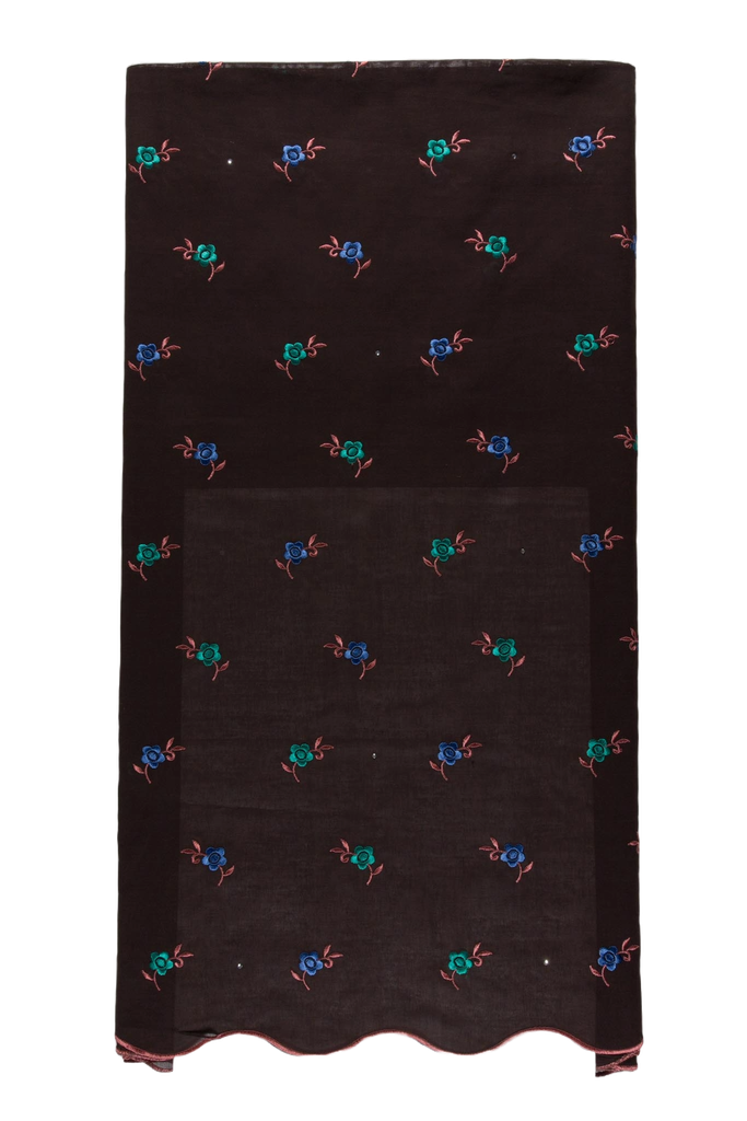 Embroidered allover with strass/ 610053 (with stones)