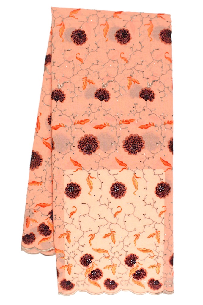 Embroidered allover with strass