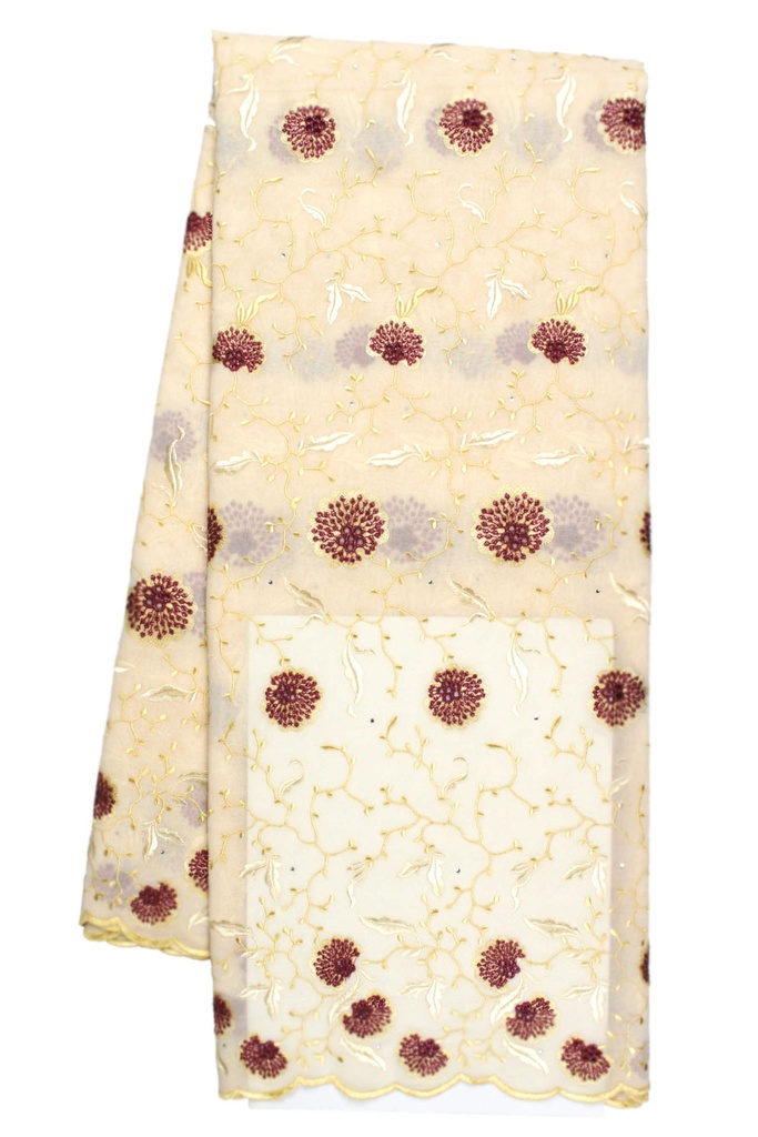 Embroidered allover with strass