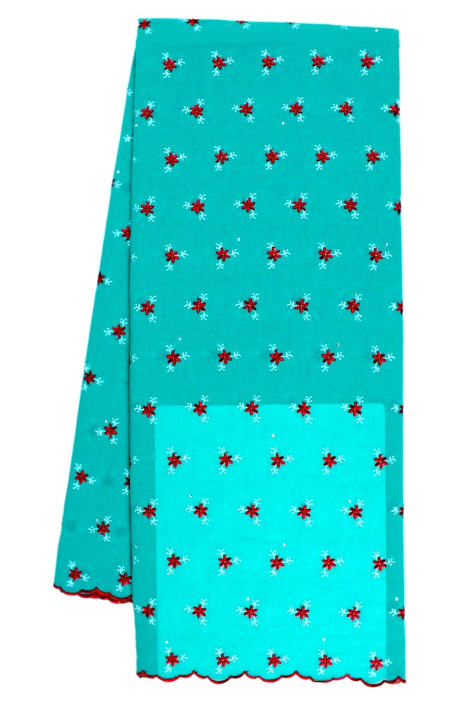 Embroidered allover with strass