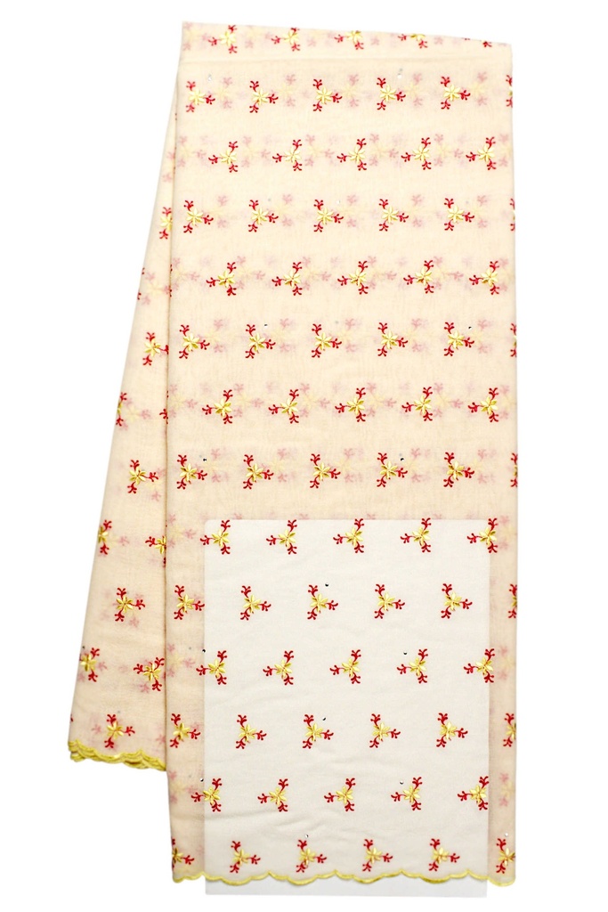 Embroidered allover with strass