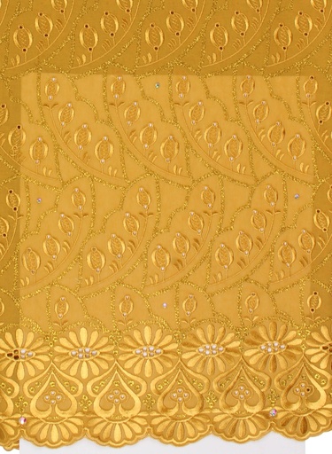 [ST10868-SHT-70321S-White-104-Shadow] Voile Lace (with stones)