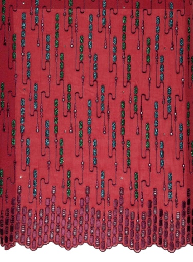 Embroidered allover with strass