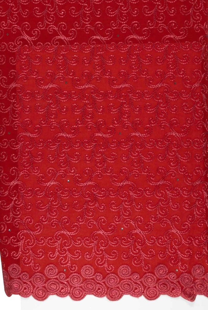 Embroidered allover with strass