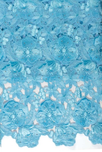 [FT1051-681642-White-201-Filtex] Embroidered allover with strass