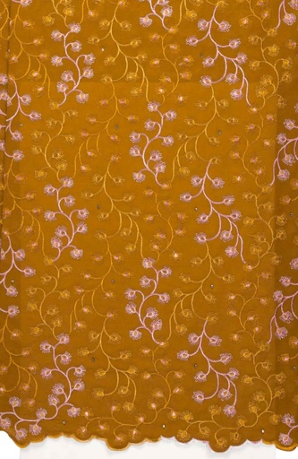 Embroidered allover with strass