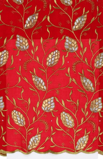 Embroidered allover with strass (with stones)